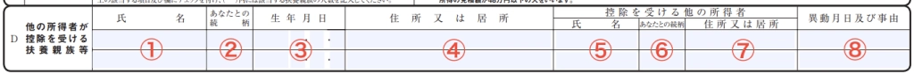 5. 他の所得者が控除を受ける扶養親族等